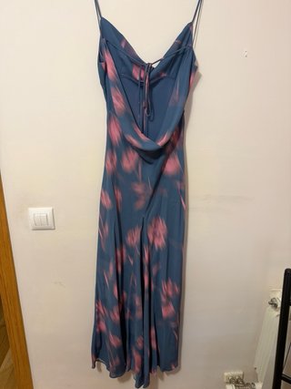 Vestido largo y fular a juego