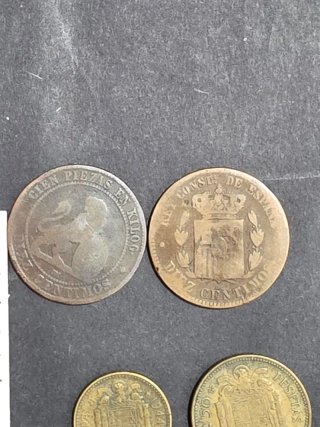 LOTE monedas de España con pieza de plata