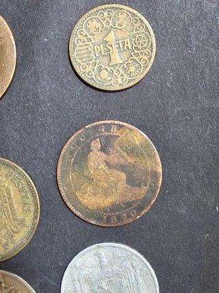 LOTE monedas de España con pieza de plata