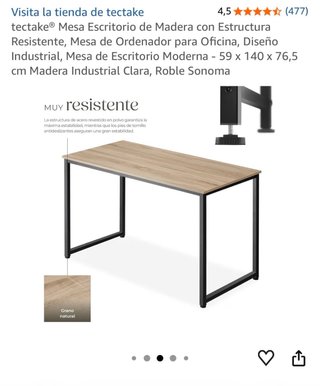 Escritorio industrial 140 cm | Como nuevo