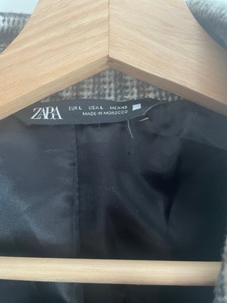 Abrigo cuadros hombre gris y marrón