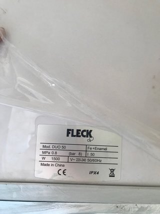 Calentador de agua Fleck Eléctrico Blanco