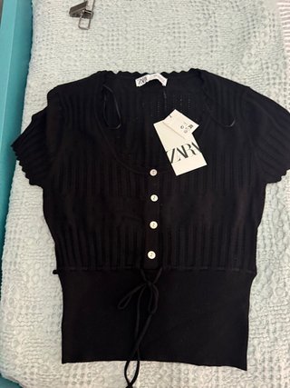 Top Zara Negro Talla M