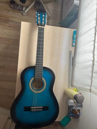 Guitarra Acústica 3/4 Azul + funda