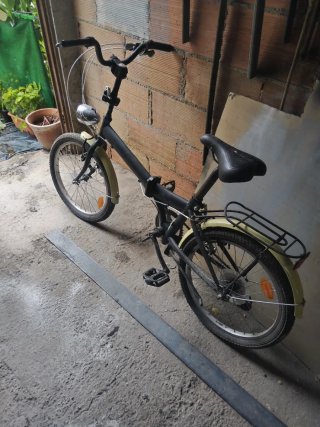 Bicicleta Plegable Adulto Negra
