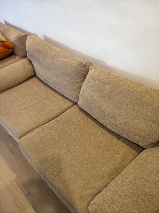 Sofá Pilma Diseño Cómodo Tela Beige/Gris