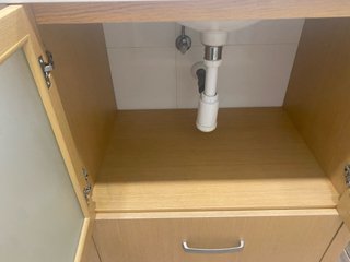 Mueble de baño madera y cristal