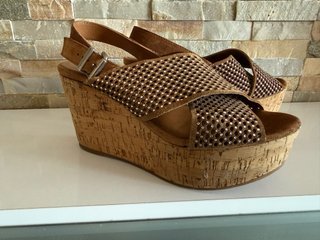 Sandalias de cuña, talla 38