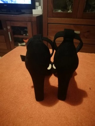 Zapatos de tacón negros 10 cm