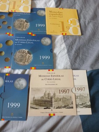 Lote Carteras Monedas Pesetas 97, 98, 99 (10 total