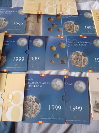 Lote Carteras Monedas Pesetas 97, 98, 99 (10 total