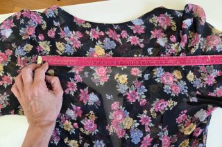 Vestido largo gasa floral negro T.XS