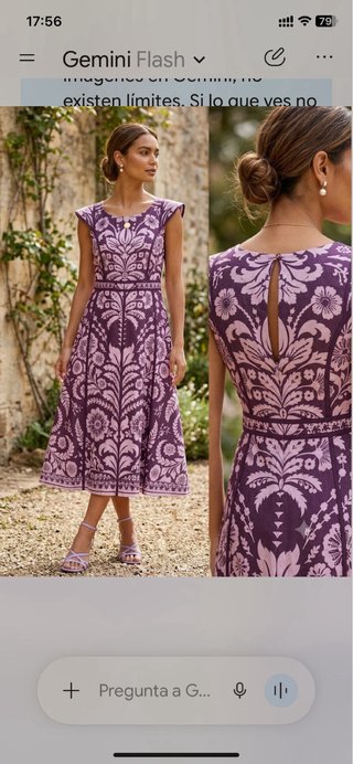 Vestido largo estampado mujer