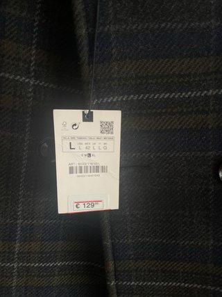 Abrigo cuadros hombre gris multicolor