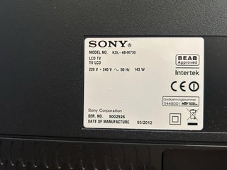 TV Sony Bravia 46 46HX750