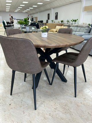 Mesa de Comedor Redonda Madera 120cm