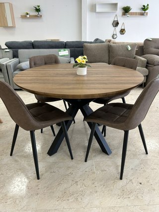 Mesa de Comedor Redonda Madera 120cm