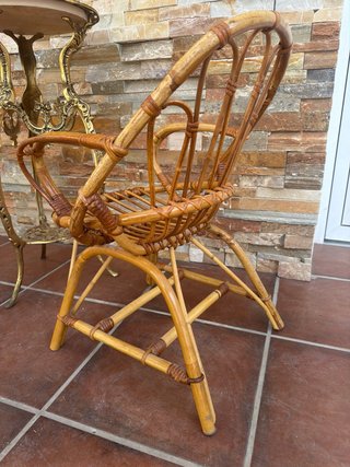 Silla de bambú estilo ratán