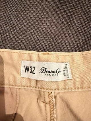 Pantalón corto chino beige Denim & Co W32