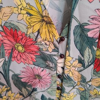 Blusa Zara Estampada Flores.