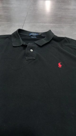Polo Ralph Lauren XXL Negro Logo Rojo