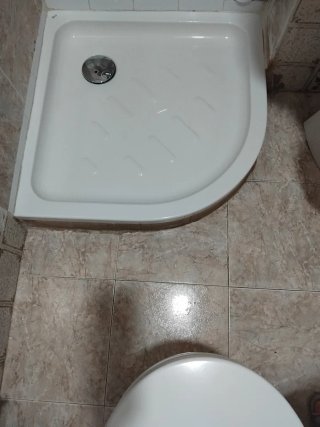 Plato de ducha semicircular 75x75