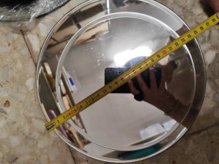 Bases redondas de espejo en tres tamaños, de 20cm