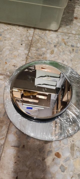 Bases redondas de espejo en tres tamaños, de 20cm