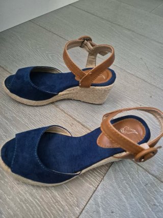 Cuñas esparto Y&L azul y marrón