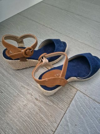 Cuñas esparto Y&L azul y marrón