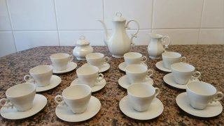 Juego de café Cim porcelana blanco