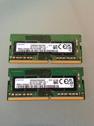 2x Memoria RAM Samsung 8GB DDR4 3200MHz, SO-DIMM de Segunda mano