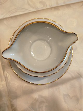Salsera MS Porcelana Fina de Berry Ribete Dorado
