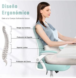 Silla de escritorio ergonómica verde