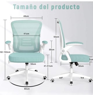 Silla de escritorio ergonómica verde