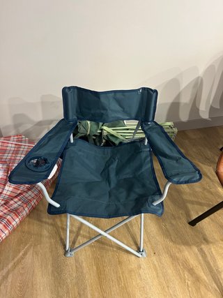 Silla plegable Decathlon azul/verde