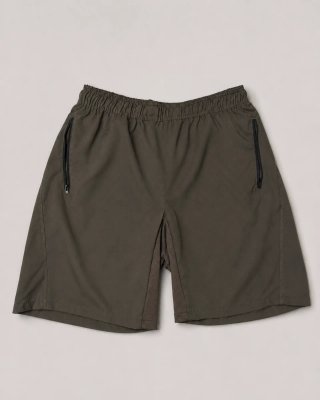 Pantalón corto deportivo hombre verde oliva