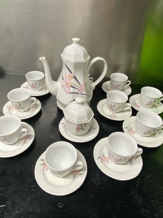Juego de café Zajecar Yugoslavia Porcelana 1960