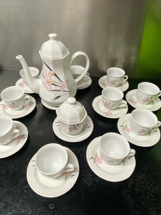 Juego de café Zajecar Yugoslavia Porcelana 1960