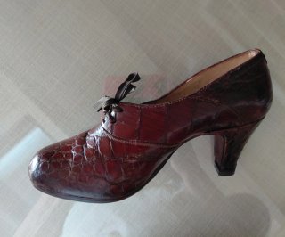 Zapatos Tacón Vintage Cocodrilo