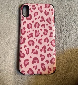 Custodia iPhone XS Max Leopardo Rosa