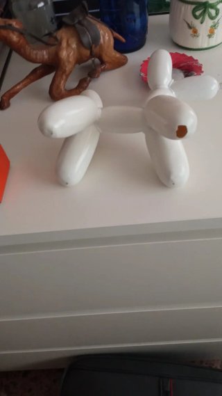 Perro globo decorativo blanco