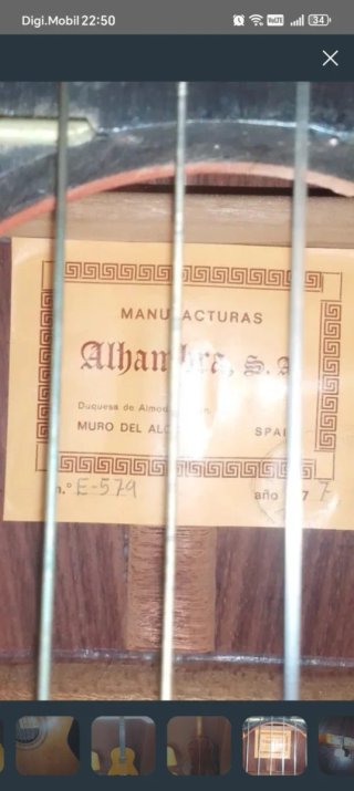 Guitarra Alhambra año 1977