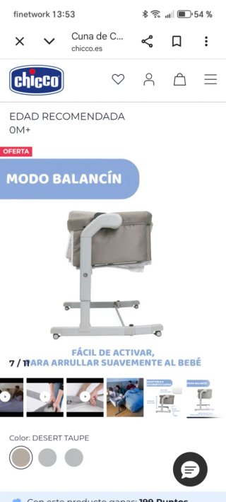 Mini cuna colecho Chicco Next2me
