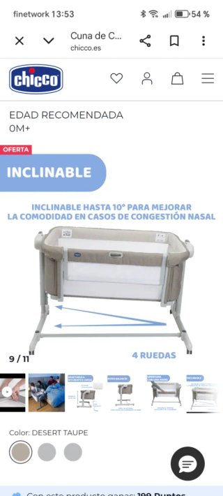 Mini cuna colecho Chicco Next2me