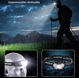 Linterna Frontal LED Recargable Tipo-C