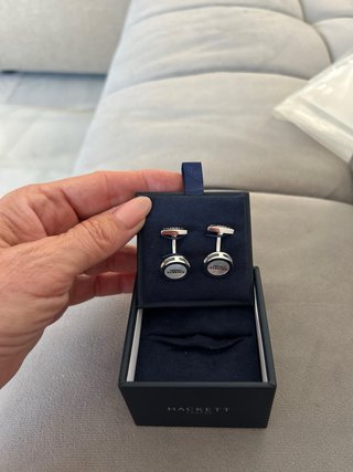 Gemelos Hackett London Plata y Nácar