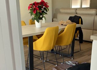 Mesa comedor + 6 sillas + mesa auxiliar