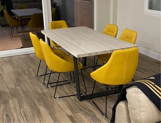 Mesa comedor + 6 sillas + mesa auxiliar