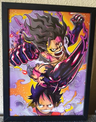 Lámina Anime One Piece Luffy Iván Pelegrin